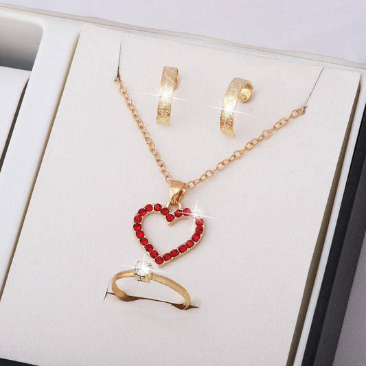 Gold Plated Gemstone Necklace Set