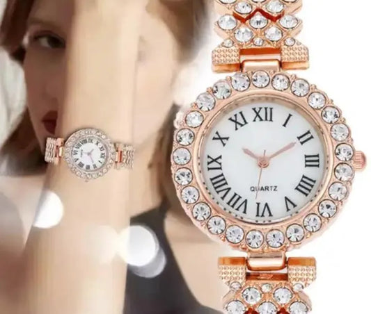 Beautiful Zircon Watch With Bracelet